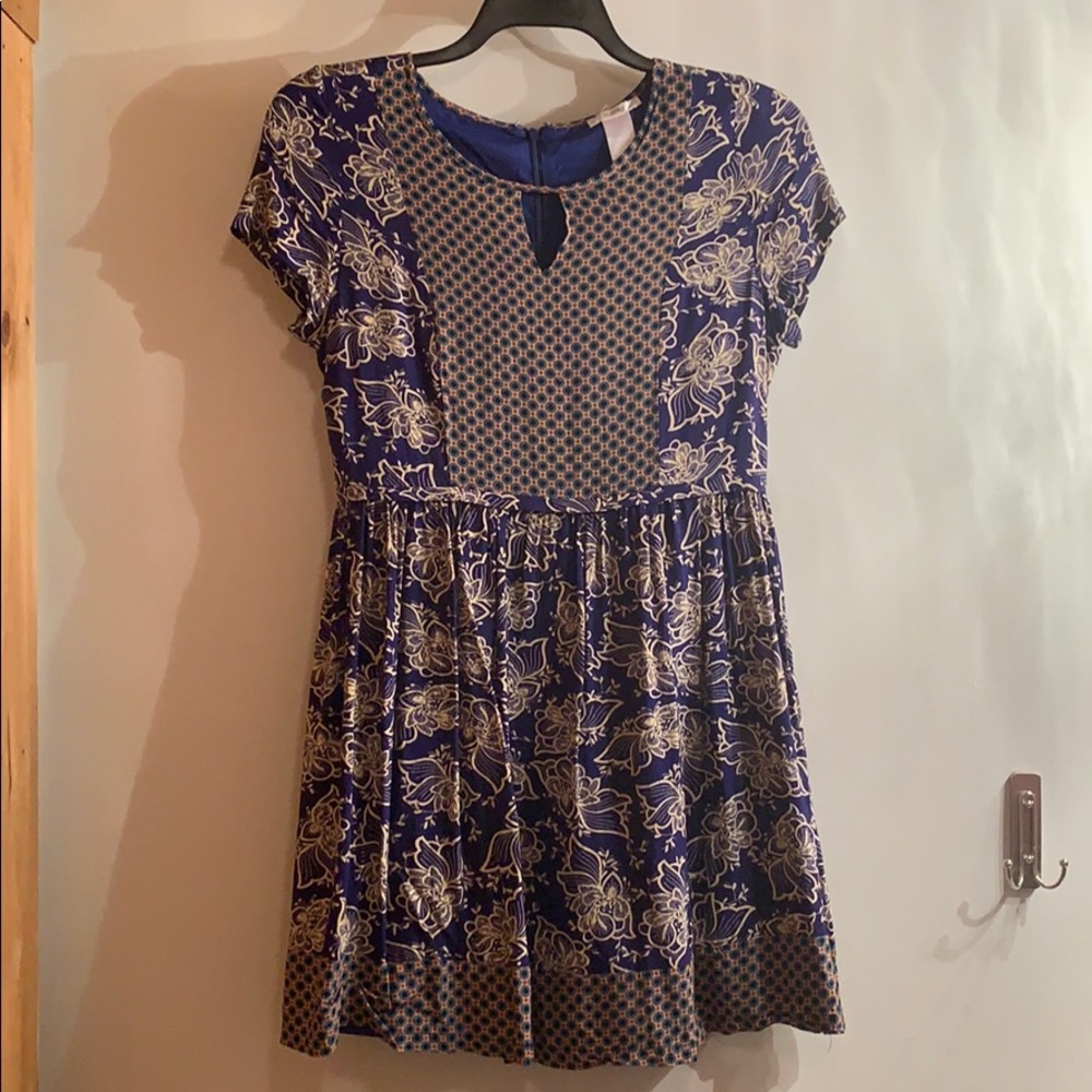 Blue floral dress